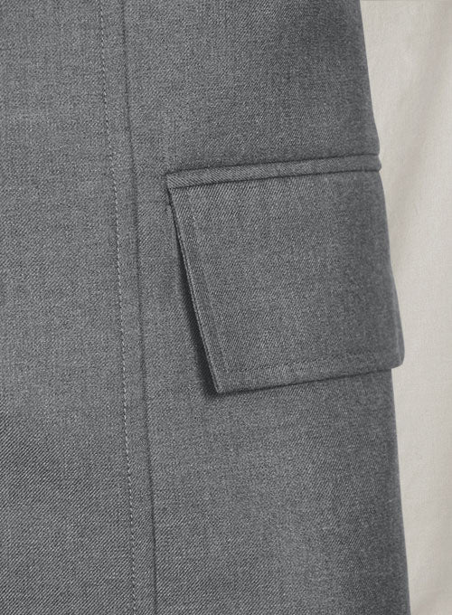 Frosted Mid Gray Terry Rayon Overstyle Jacket - Image 4