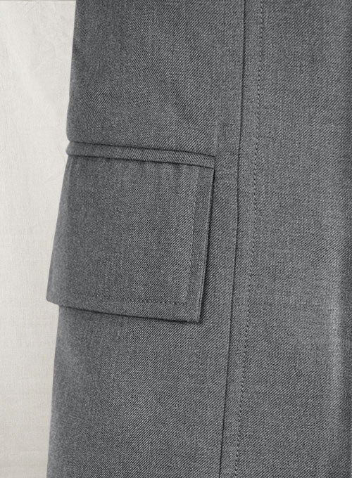 Frosted Mid Gray Terry Rayon Overstyle Jacket - Image 5