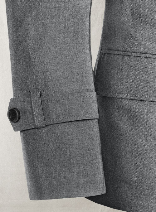 Frosted Mid Gray Terry Rayon Overstyle Jacket - Image 7