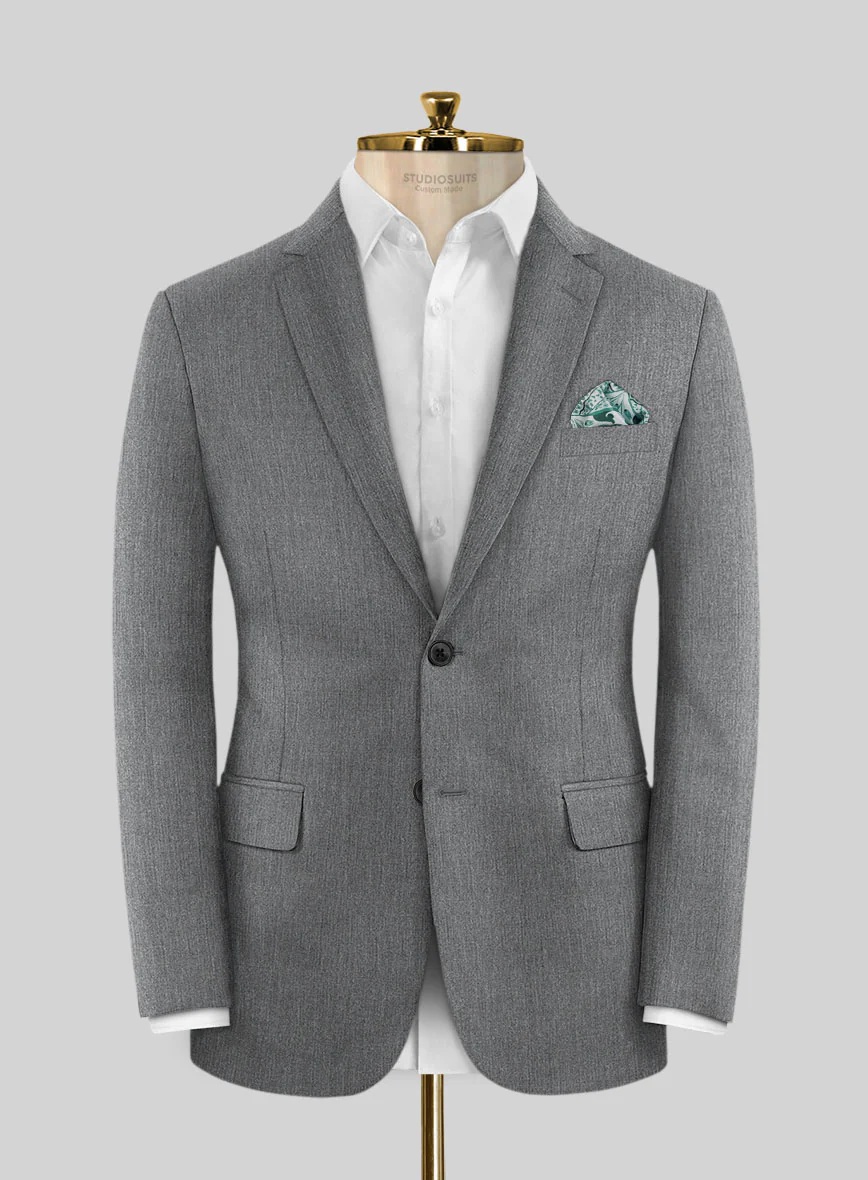 Frosted Mid Gray Terry Rayon Suit - Image 3
