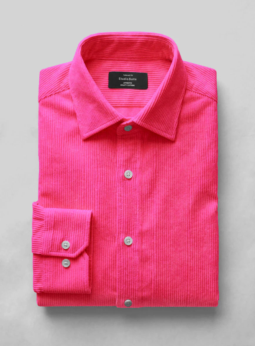 Fusica Pink Corduroy Shirt - Image 2