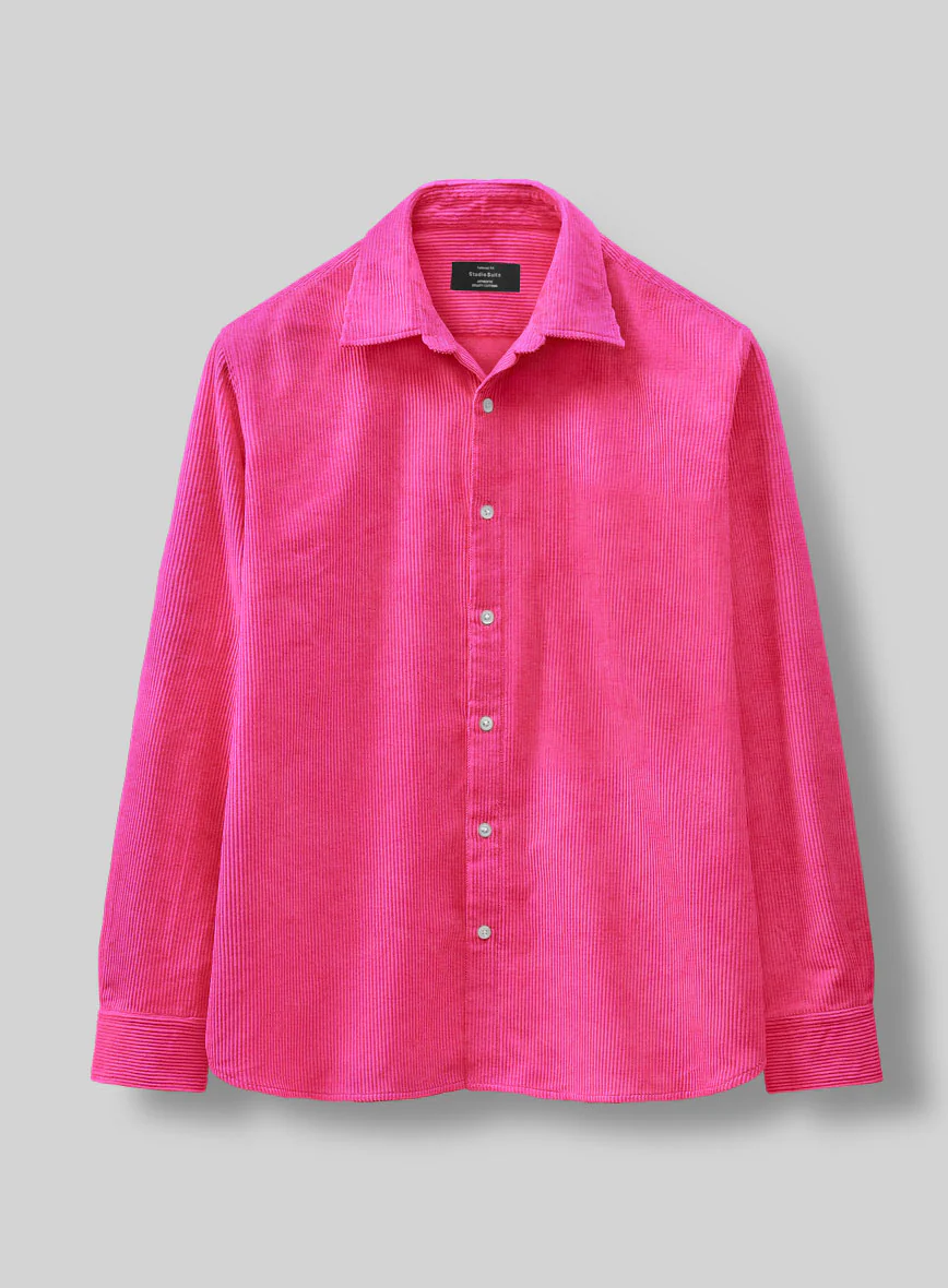 Fusica Pink Corduroy Shirt - Image 3