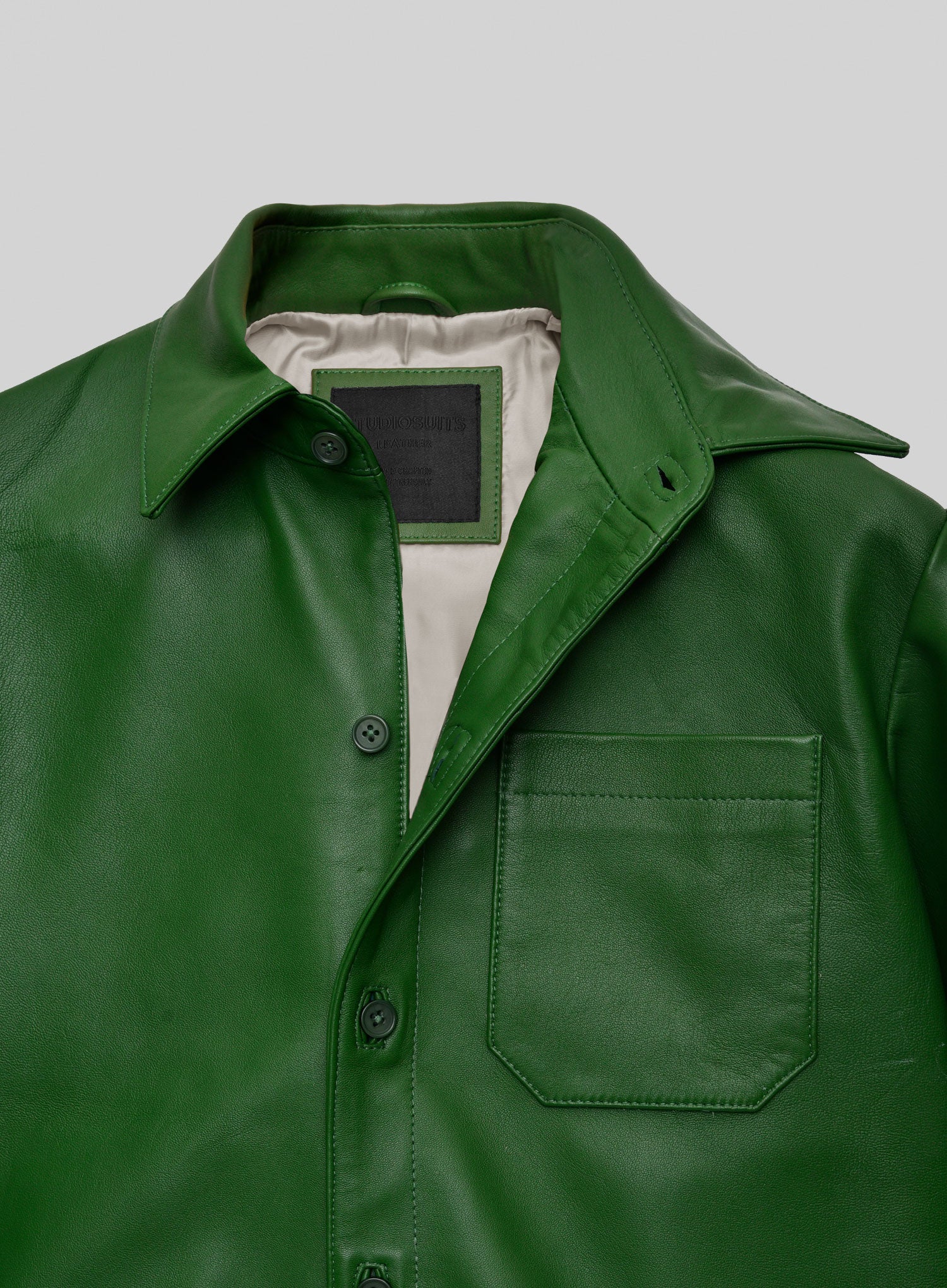 Galactic Brazil Green Leather Shirt - Image 5