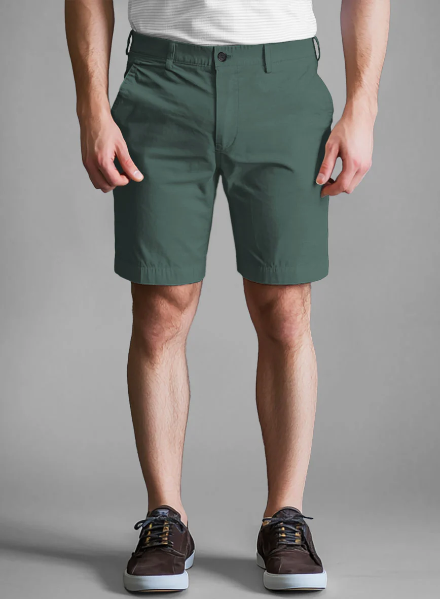 Gallo Green Stretch Chino Shorts - Image 2