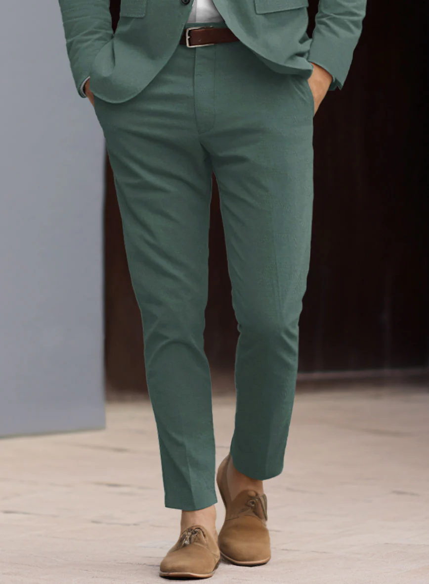 Gallo Green Stretch Chino Suit - Image 6
