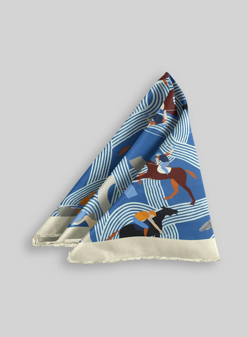 Gallop Rhythm Silk Pocket Square - Image 2