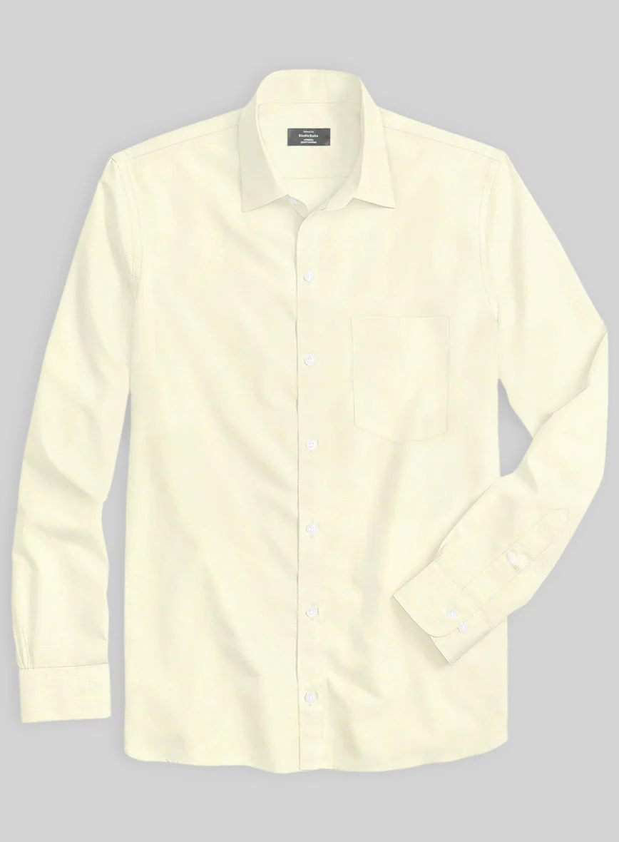 Giza Cream Cotton Shirt - Image 2