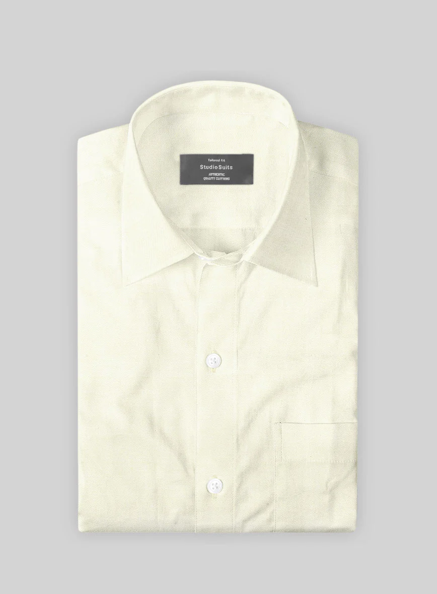 Giza Ivory Cotton Shirt - Image 2