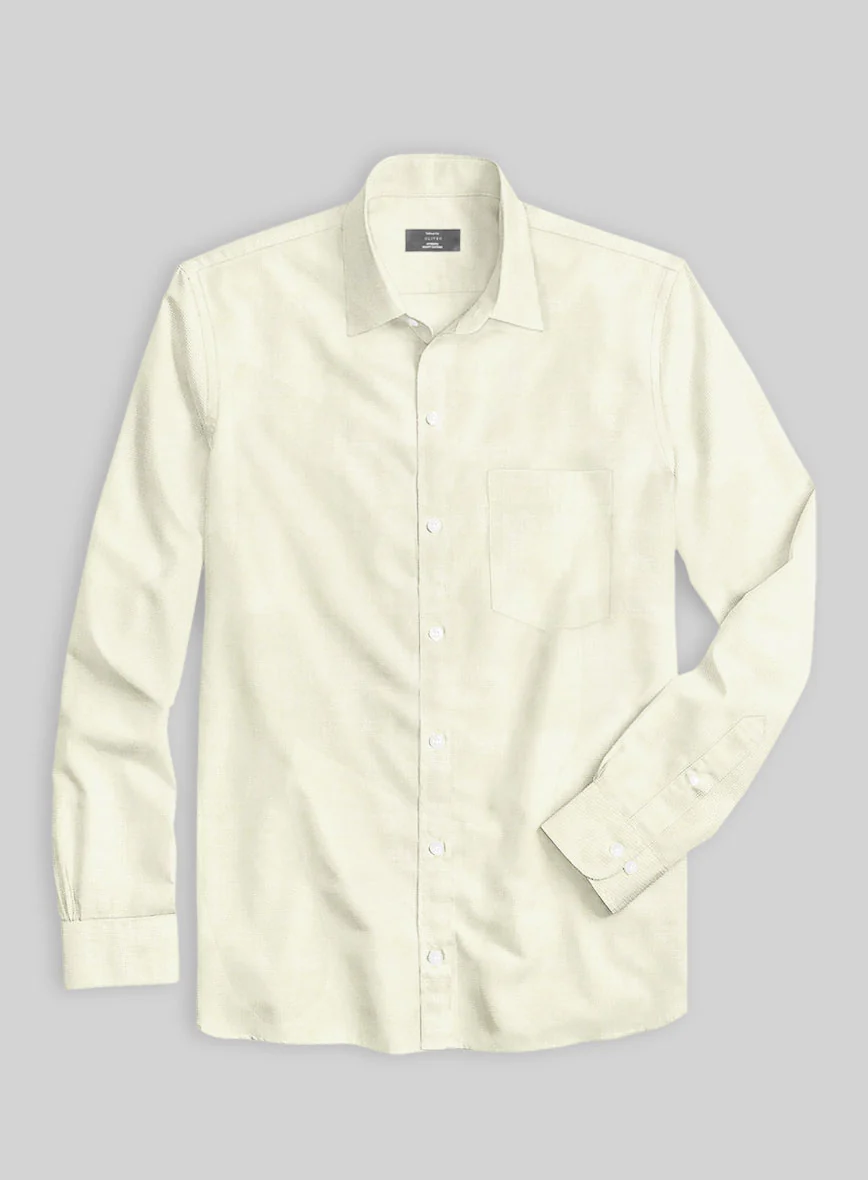 Giza Ivory Cotton Shirt - Image 3