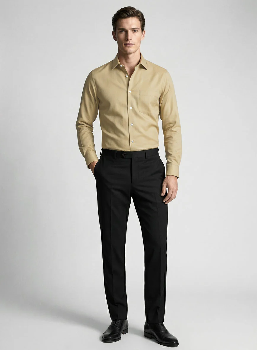 Giza Khaki Cotton Shirt - Image 4