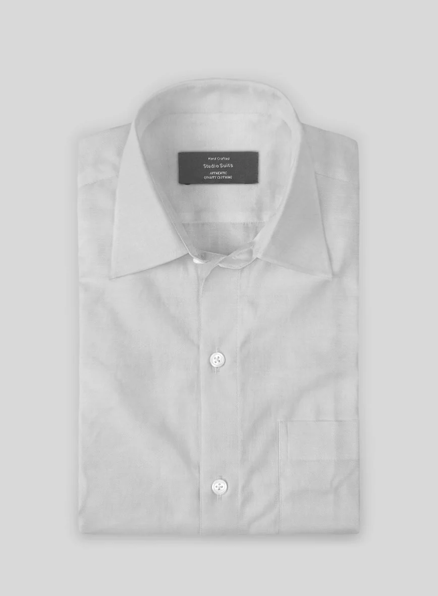 Giza Light Gray Cotton Shirt - Image 2