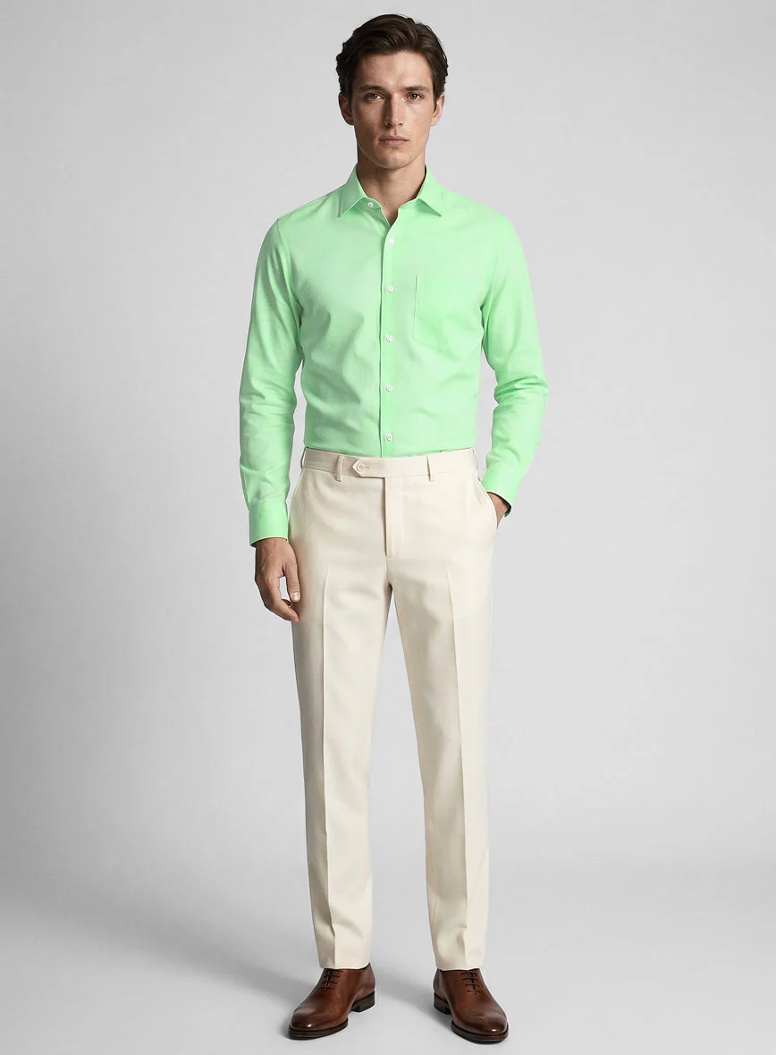 Giza Mint Green Cotton Shirt - Image 4
