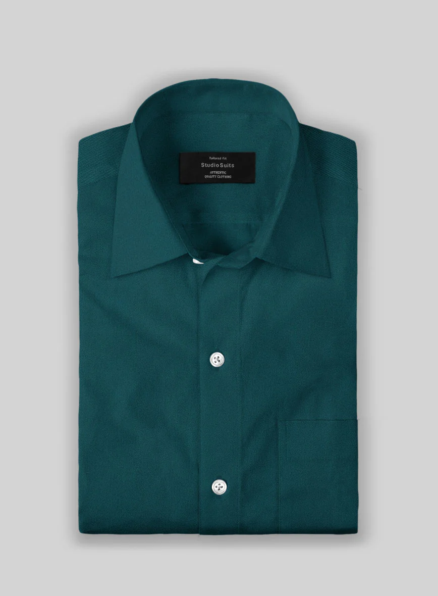 Giza Teal Cotton Shirt - Image 2