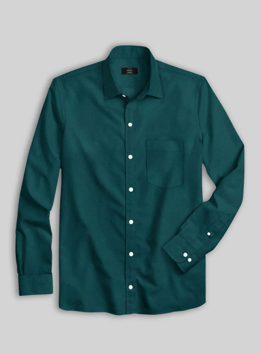 Giza Teal Cotton Shirt - Image 3