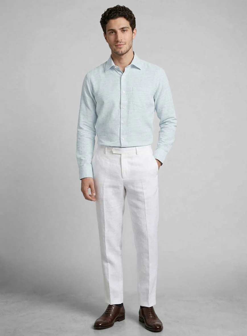 Glacier Silver Dobby Cotton Lycra Shirt - Image 4