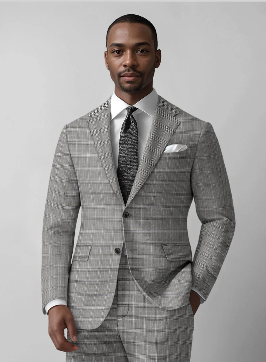 Glen Wool Light Gray Jacket - Image 2