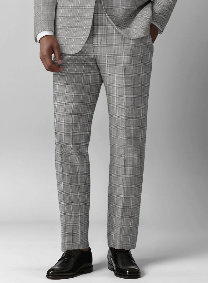 Glen Wool Light Gray Pants - Image 2