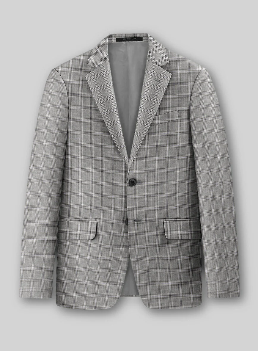 Glen Wool Light Gray Suit - Image 4