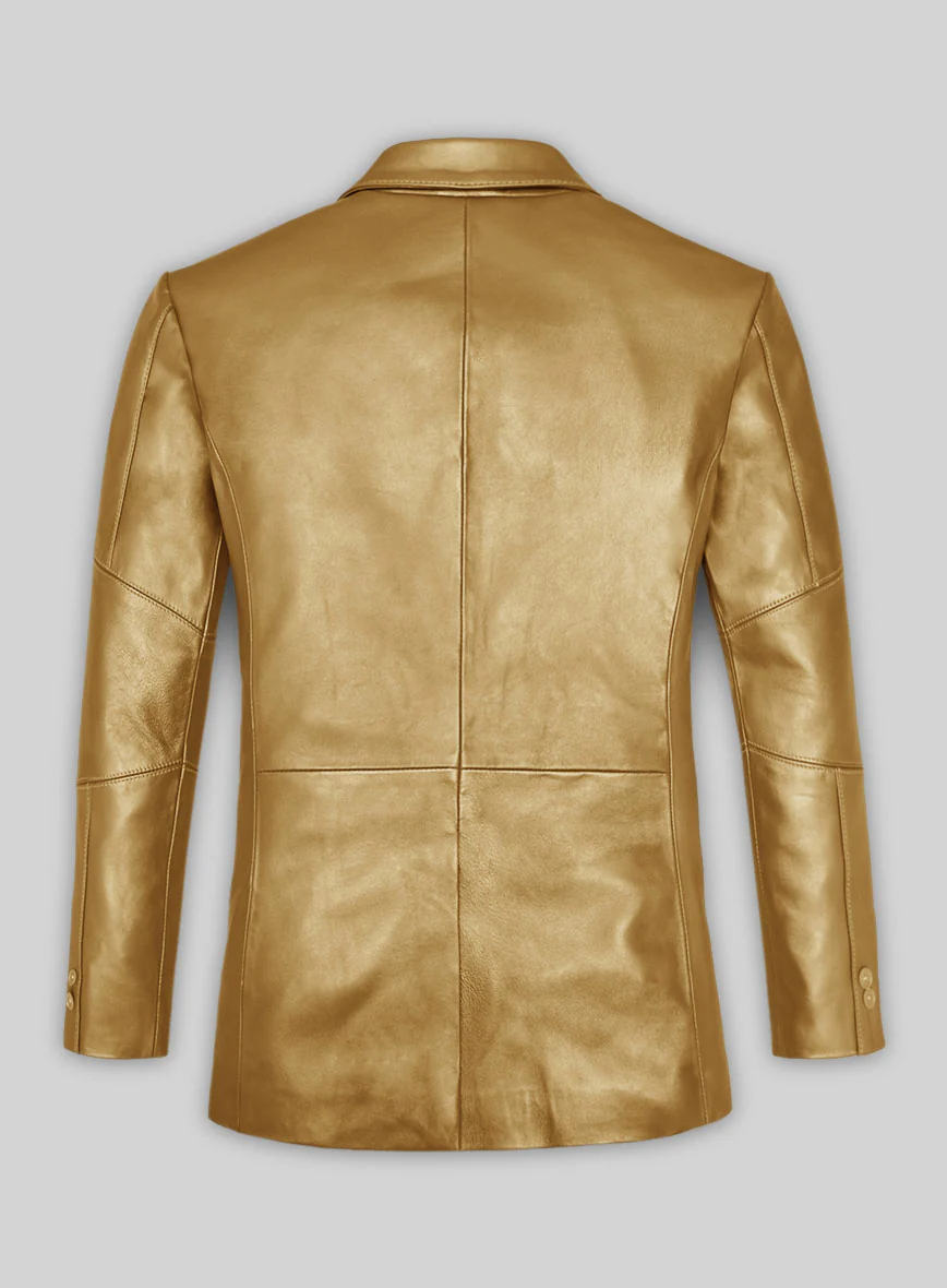 Golden Catwalk Leather Blazer # 2 - Image 2