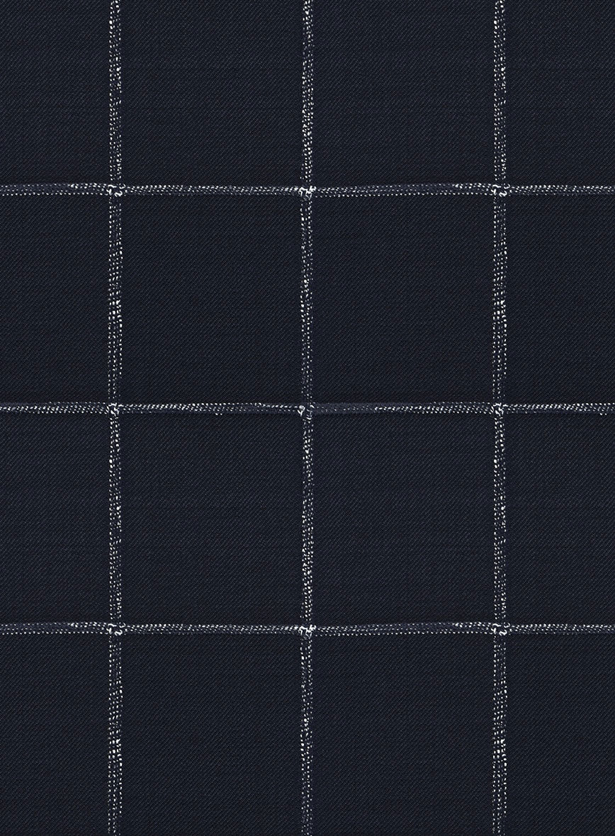 Graf Blue Checks Wool Pants - Image 2