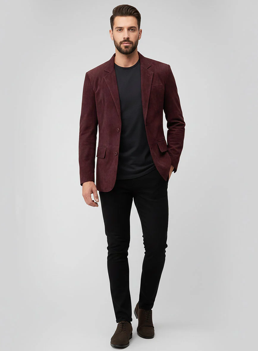 Grapevine Suede Leather Blazer - Image 5