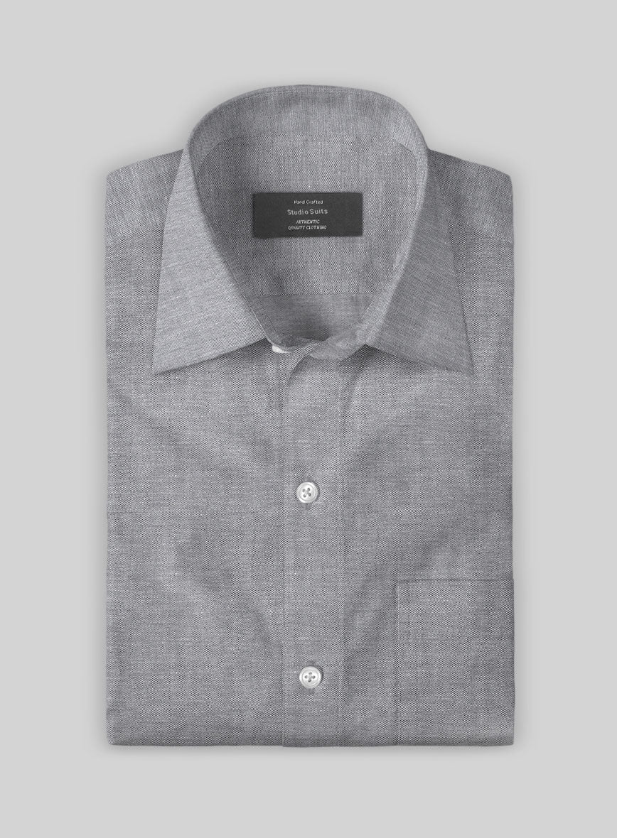 Graphite Oxford Cotton Lycra Shirt
