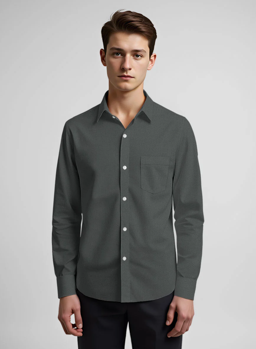 Graphite Stretch Poplene Shirt - Image 2