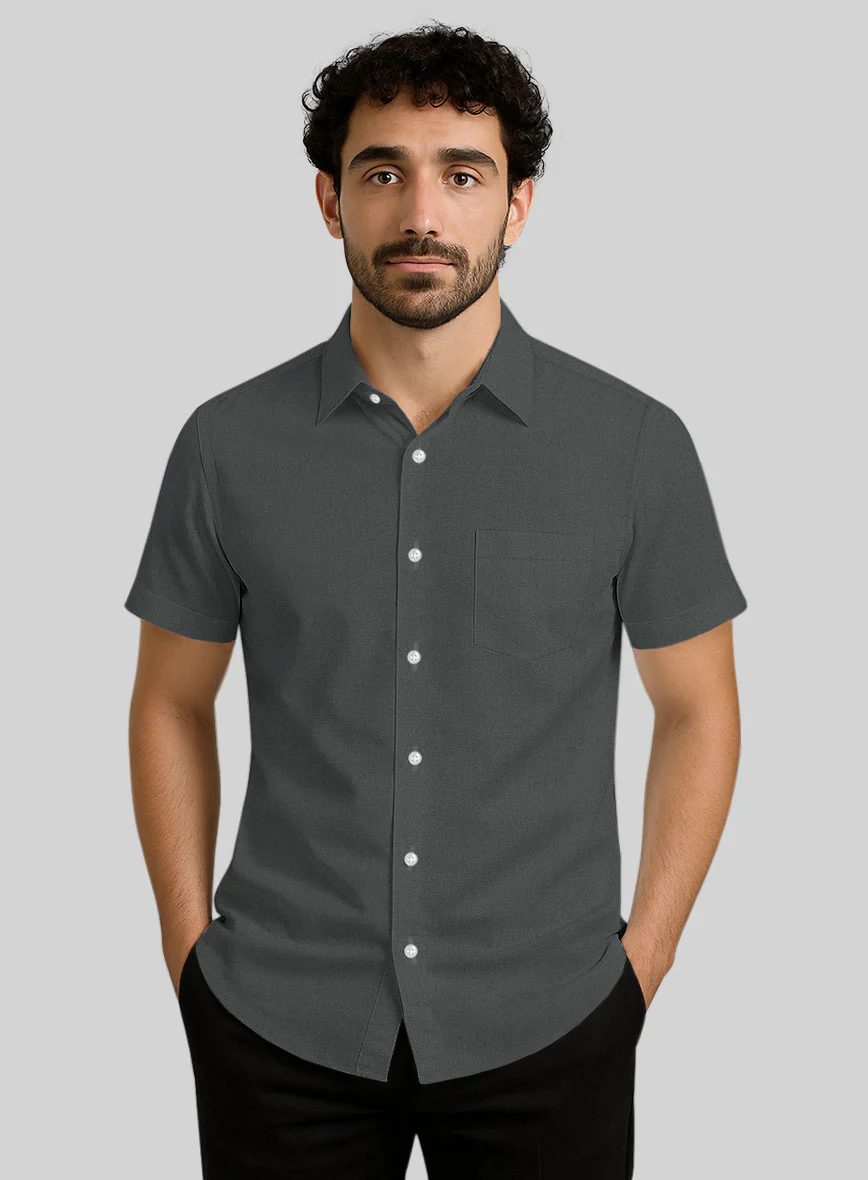 Graphite Stretch Poplene Shirt - Image 2