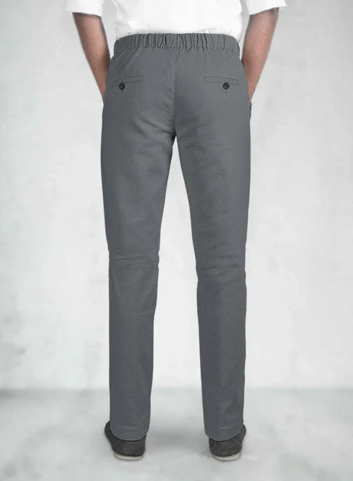 Easy Pants Gray Cotton Canvas - Image 3