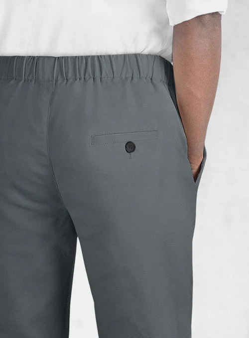 Easy Pants Gray Cotton Canvas - Image 5