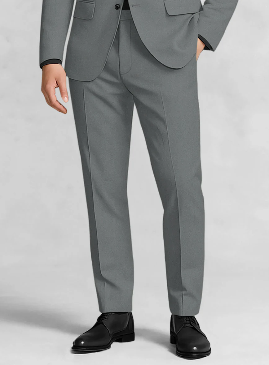 Gray Cotton Power Stretch Chino Suit - Image 6