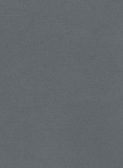 Washed Gray Feather Cotton Canvas Stretch Chino Pants - Image 3