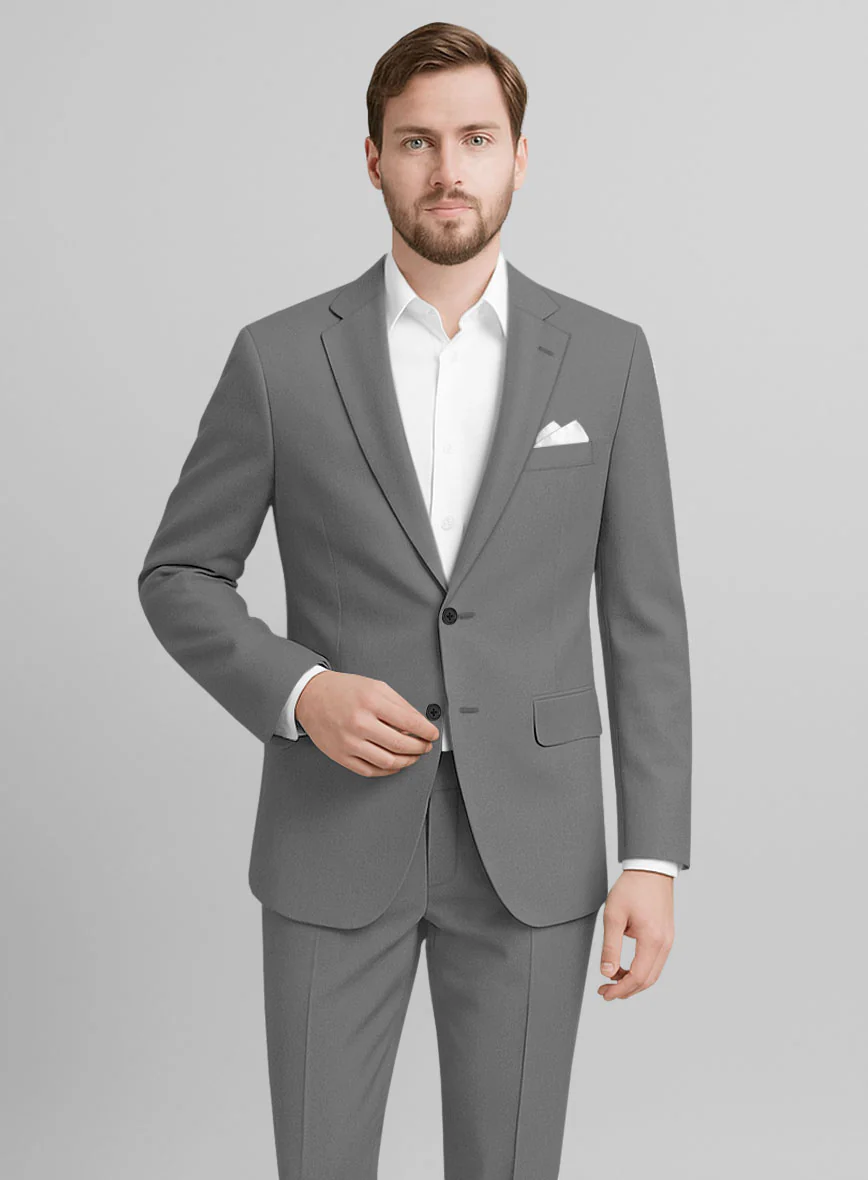 Gray Feather Cotton Canvas Stretch Jacket - Image 2