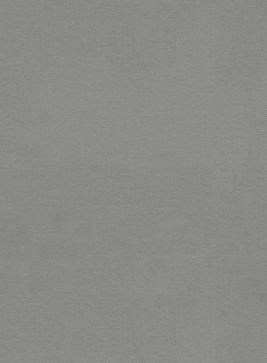 Gray Feather Cotton Canvas Stretch Jacket - Image 3