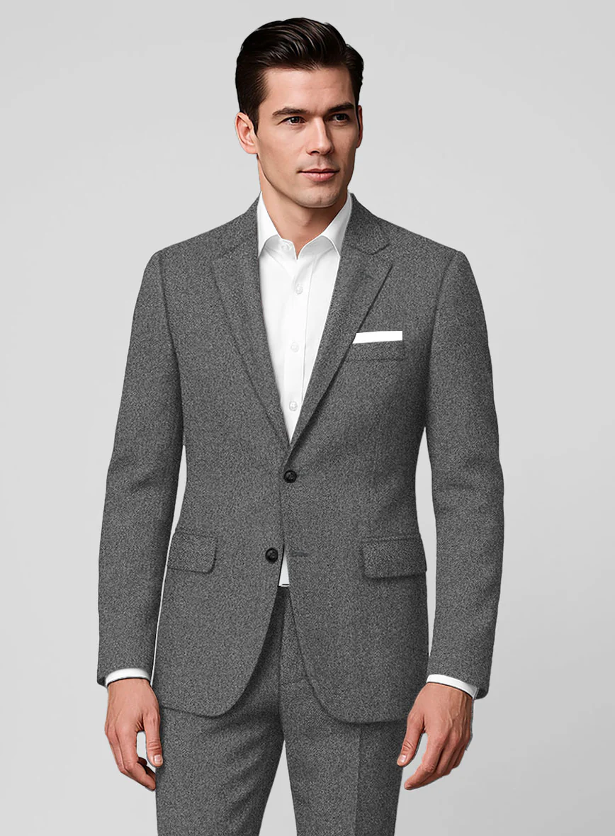 Gray Heavy Tweed Jacket - Image 2