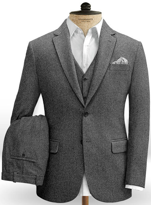 Gray Heavy Tweed Suit - Image 2