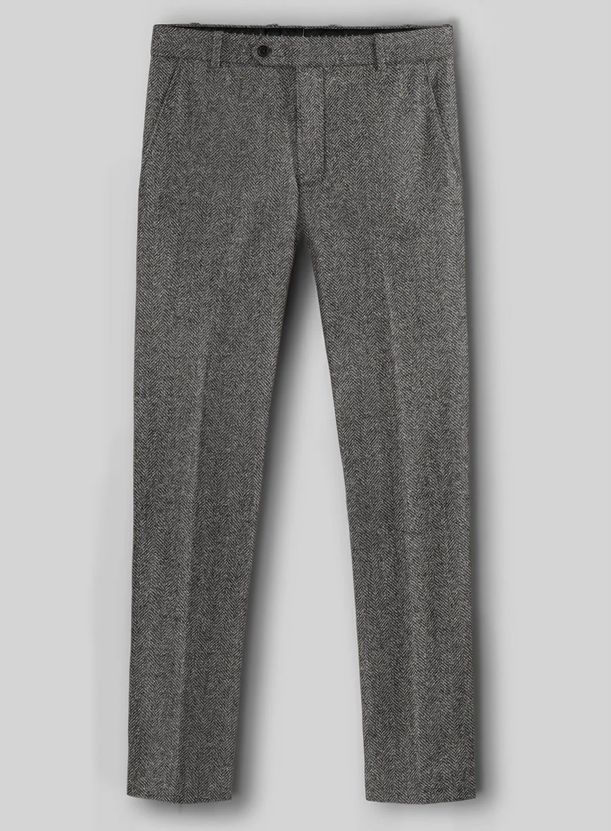 Gray Herringbone Flecks Donegal Tweed Suit - Image 6