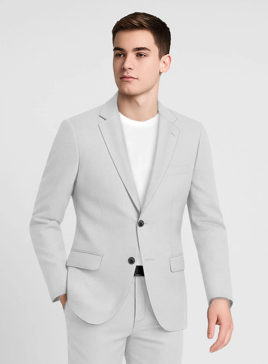 Gray Napoli Stretch Light Weight Cotton Jacket - Image 2