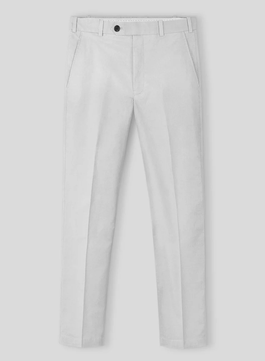 Gray Napoli Stretch Light Weight Cotton Pants