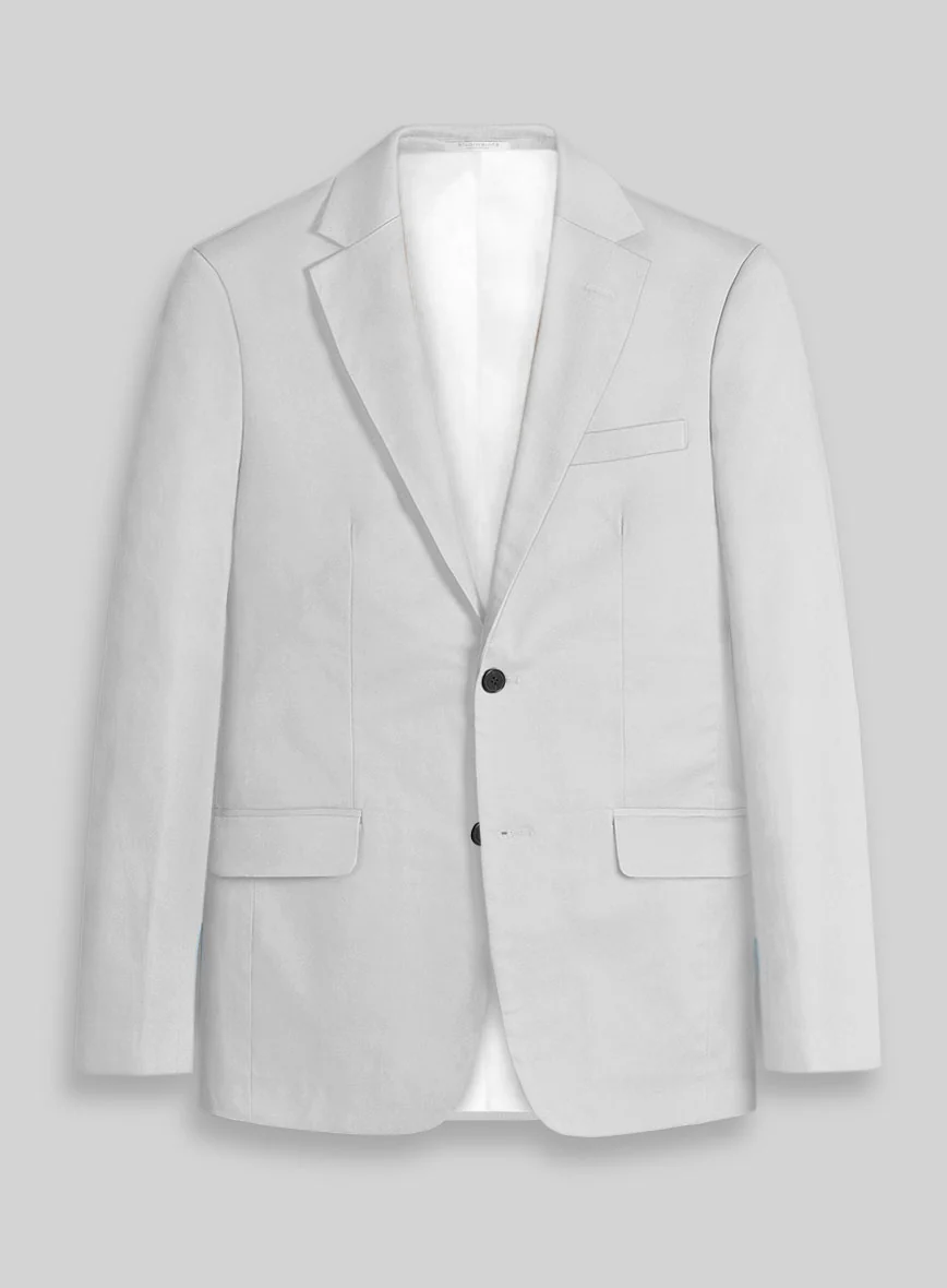 Gray Napoli Stretch Light Weight Cotton Suit - Image 2