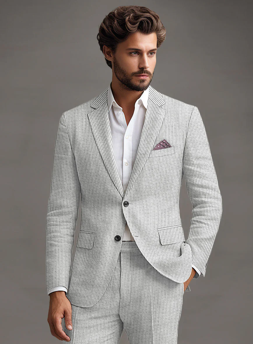 Gray Seersucker Jacket - Image 2