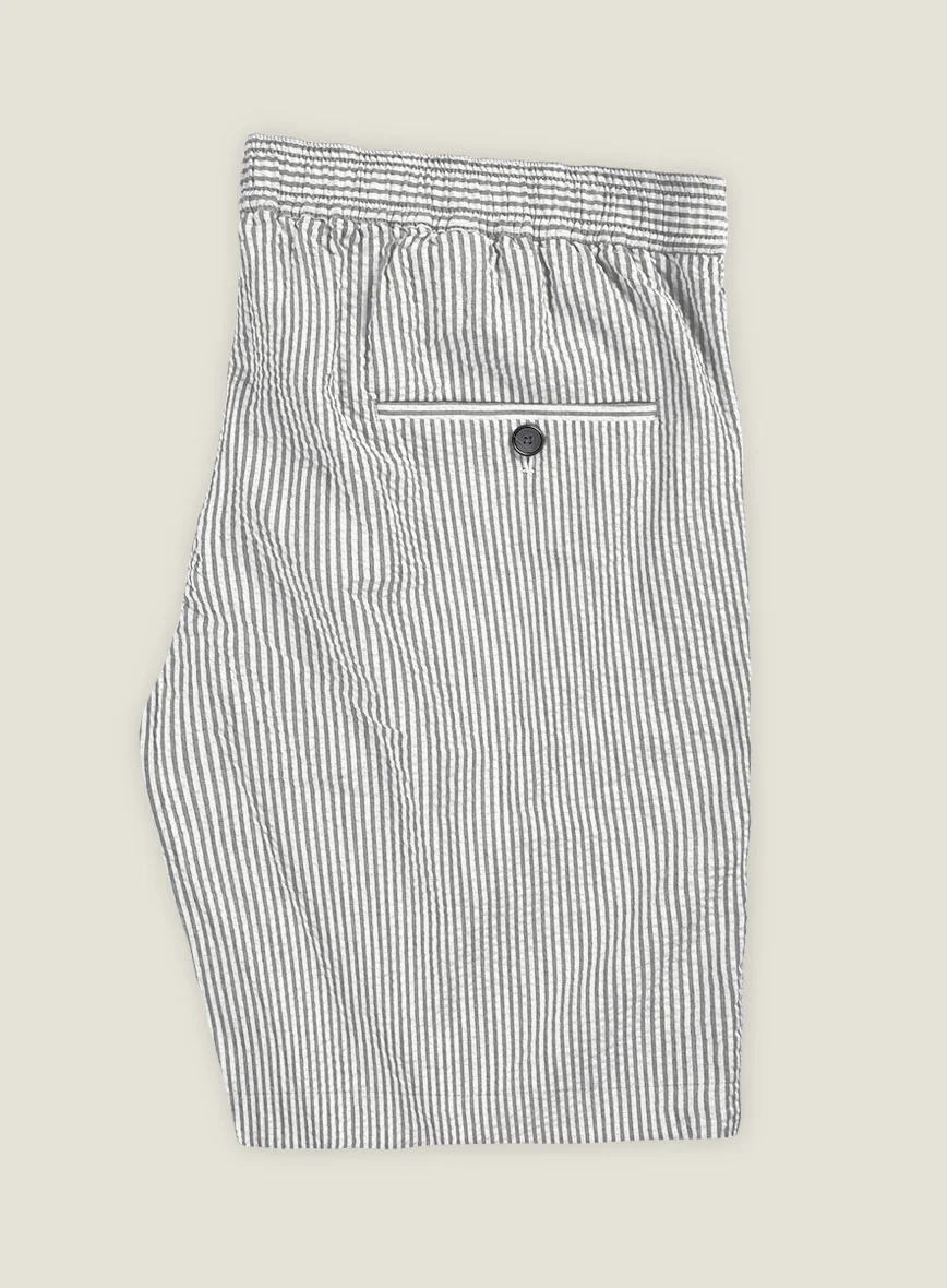 Gray Seersucker Shorts - Image 3
