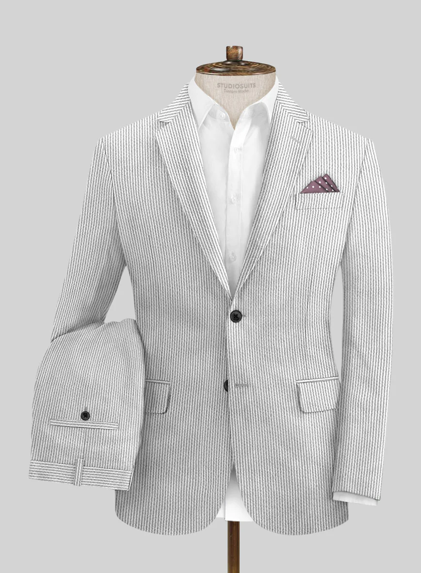 Gray Seersucker Suit - Image 2