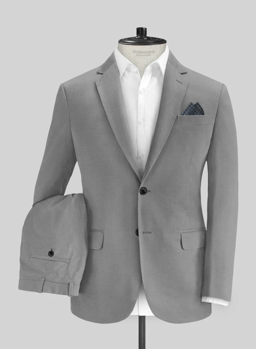 Gray Stretch Chino Suit - Image 2