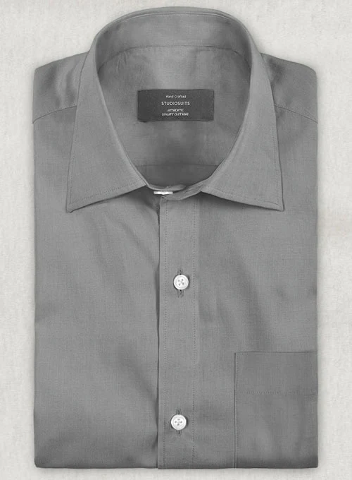Gray Stretch Twill Shirt - Image 2