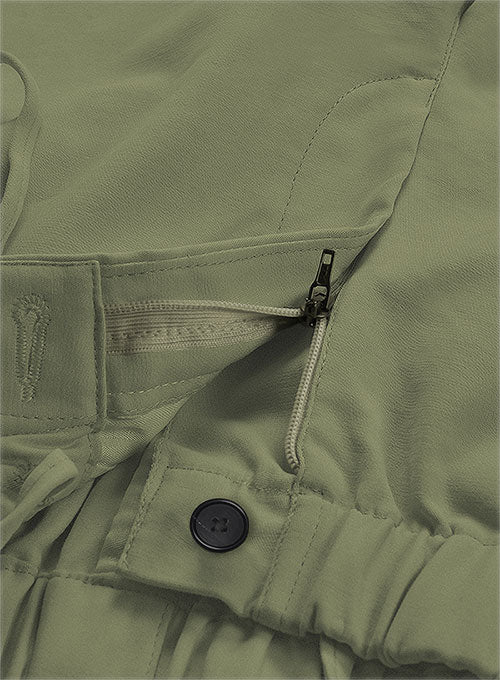 Easy Pants Green Cotton Canvas - Image 7