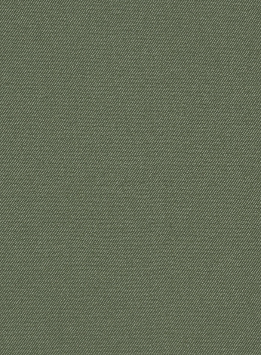 Green Cotton Power Stretch Chino Pants - Image 3