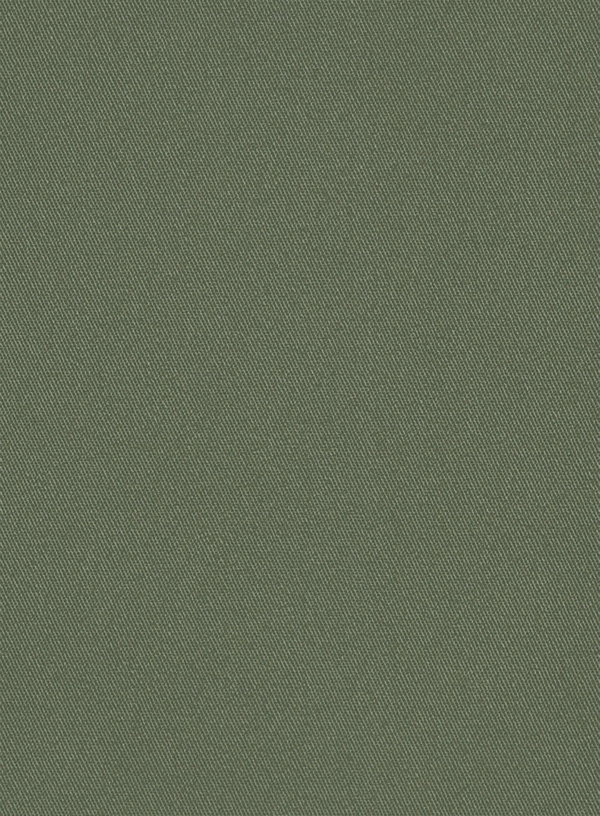 Green Cotton Power Stretch Chino Shorts - Image 5