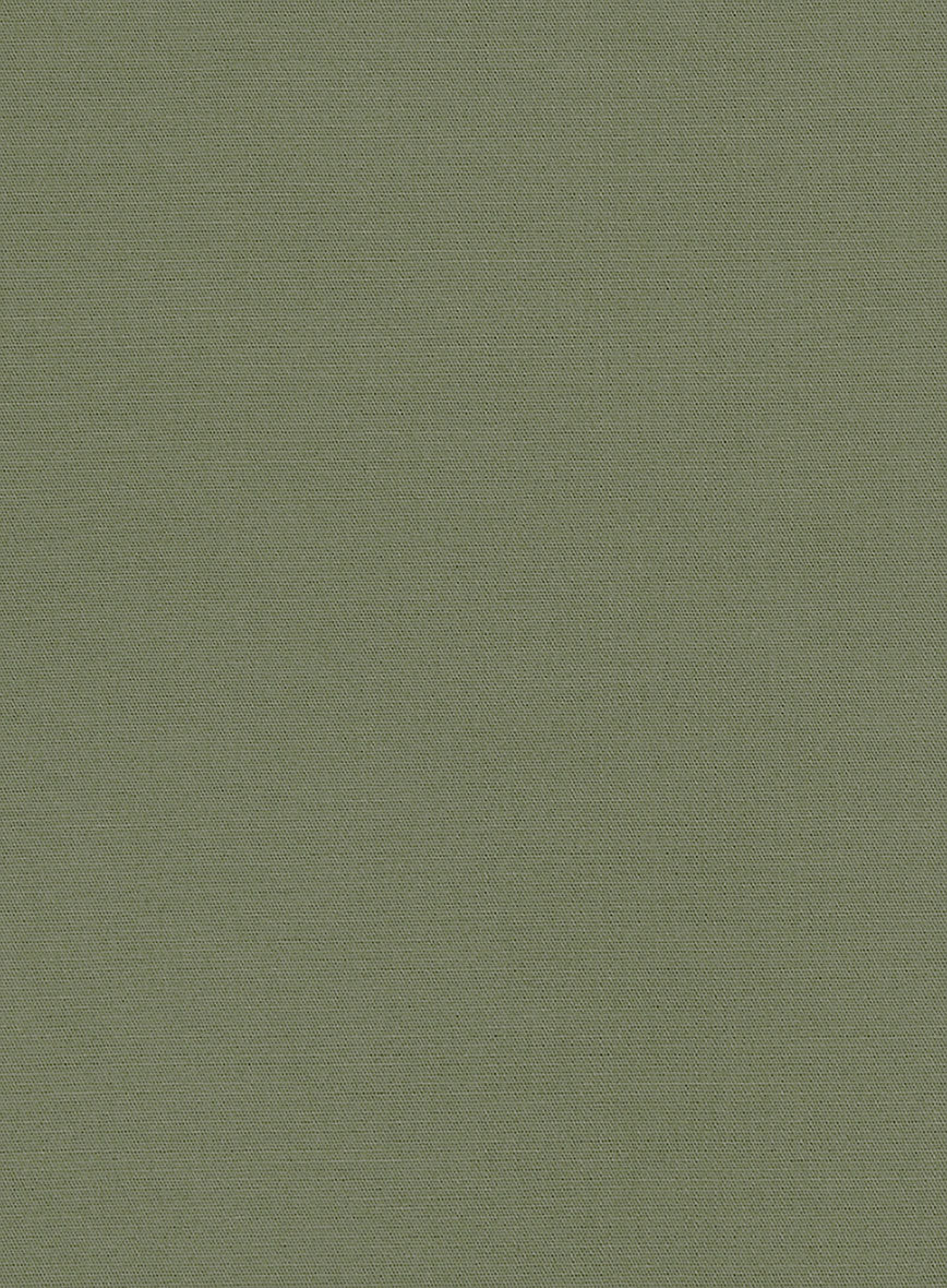 Green Feather Cotton Canvas Stretch Jacket - Image 3