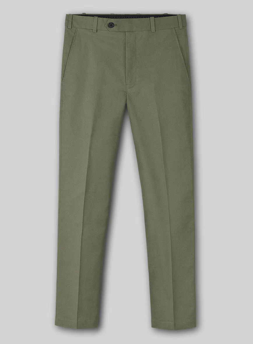 Green Feather Cotton Canvas Stretch Suit - Image 4